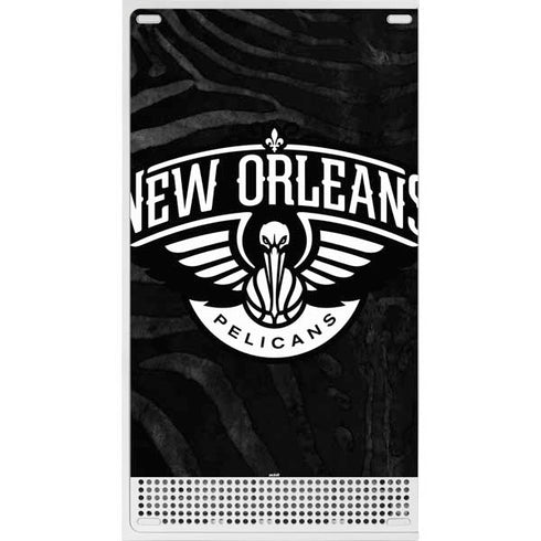 NBA New Orleans Pelicans Black Animal Print Xbox Series S Console Skin